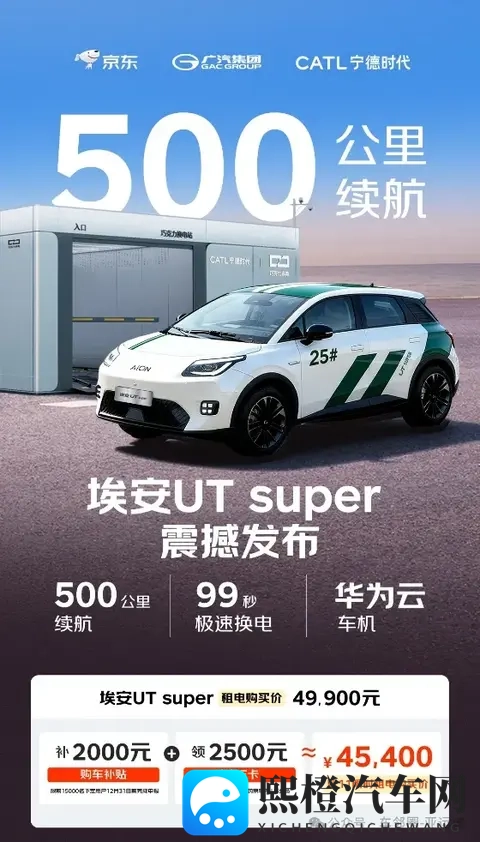 499万元起!京东联合广汽宁德时代推“国民好车”埃安UT super-1
