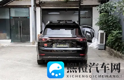 问界M9改装abina碳纤维包围前唇后唇侧裙轮眉风口顶翼尾翼-2