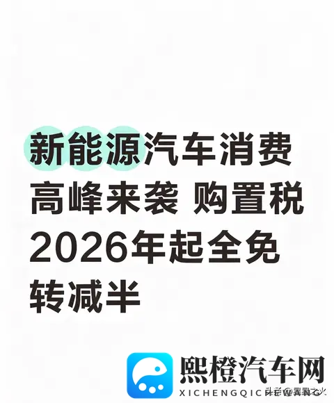 新能源汽车购置税2026年起全免转减半-1