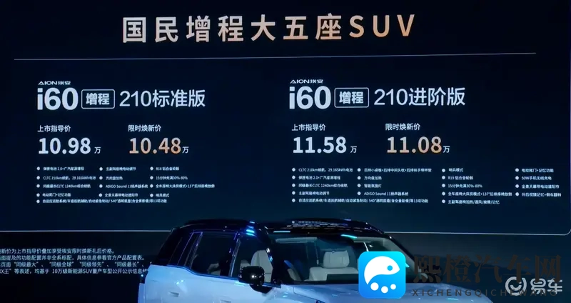 埃安i60上市,限时价1048万起成为A级SUV新伙伴-1