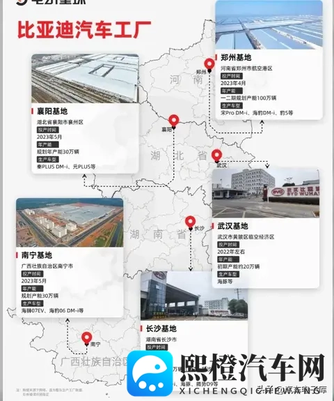 比亚迪新能源汽车工厂分布、产能分析-3