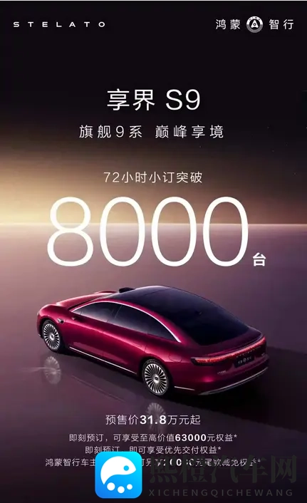 11月20日上市&预售318万起 新款享界S9开订72小时订单突破8000台-2