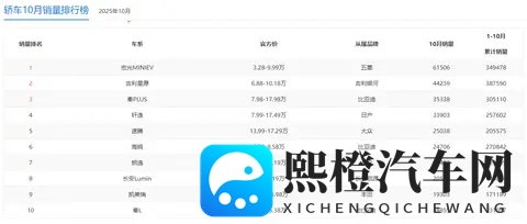 10月轿车销量解读：小、微型车名列前茅，燃油车表现抢眼-2