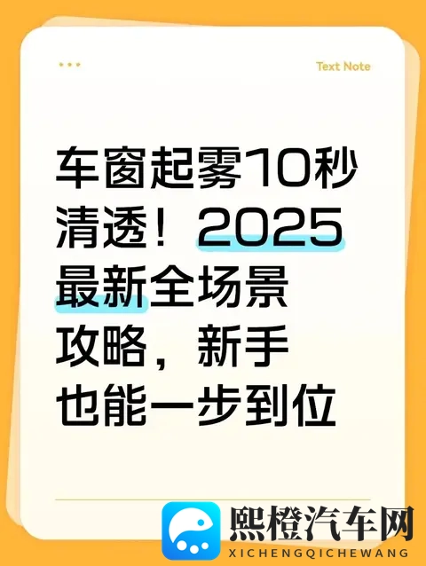 车窗起雾别只傻傻开冷风!2025年这招10秒清透,雨天、冬天都能用-1