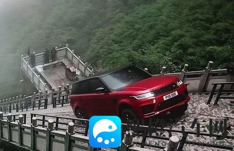 奇瑞风云X3L挑战天门山失败 爬天梯挑战以撞坏护栏告终-3