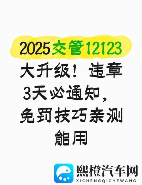 2025交管12123大升级！违章3天必通知，免罚技巧亲测能用-1