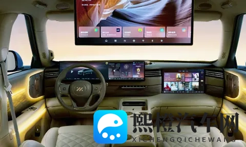 大6座SUV，智己LS9内饰官图发布，2+2+2布局，配冰箱+彩电+大沙发-2