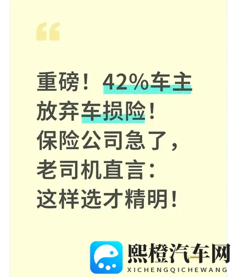 42%车主放弃车损险！保险公司急了，老司机直言：这样选才精明！-1