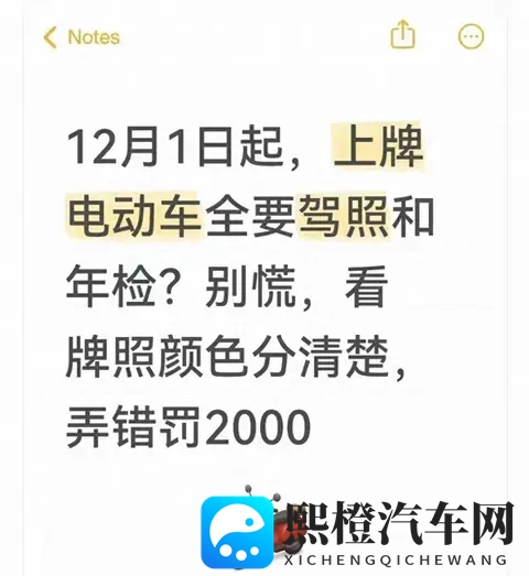 绿牌不用驾照，蓝黄牌得考证，有人骑错车被扣了-1