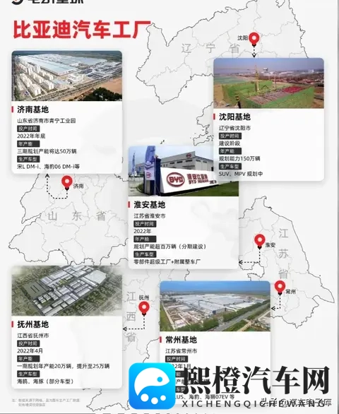 比亚迪新能源汽车工厂分布、产能分析-2