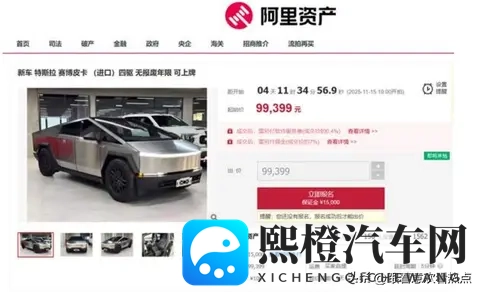 特斯拉cybertruck皮卡上线阿里拍卖平台:无报废年限 可上绿牌-2