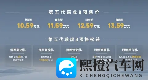 奇瑞第五代瑞虎8开启预售 预售1059-1359万元-3