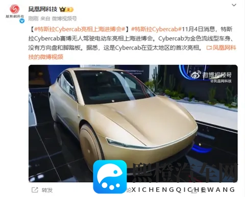特斯拉Cybercab亮相上海进博会 为亚太地区首次展出!-1
