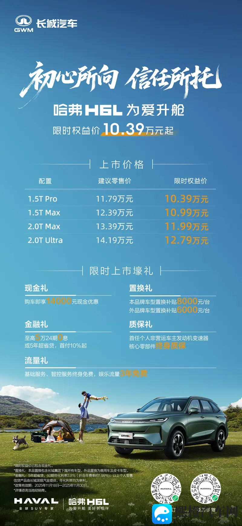 哈弗H6L上市1039万起，“改善性家用车”的又一新选-1