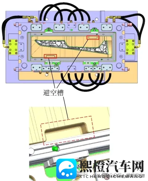 汽车门板麻纤维装饰条一步成型方案-2